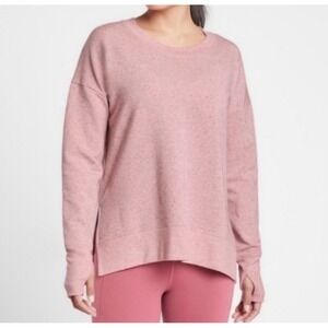Athleta Balance‎ Pullover Sweatshirt Women's Sz XS Victorian Berry Speckeled